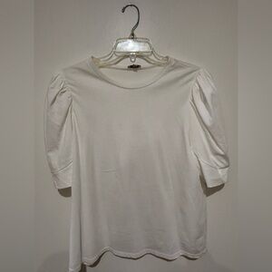 Lilly White Cream Puff Sleeve Blouse size large